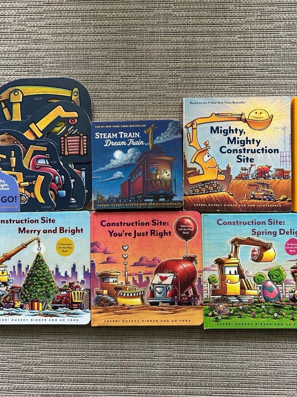 Construction Vehicles Board Book Set for Kids